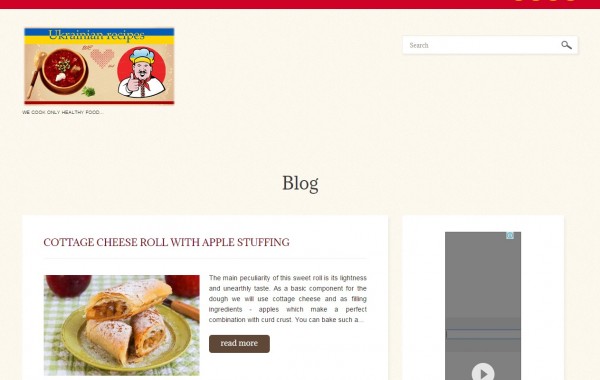 Кулинарный сайт на английском